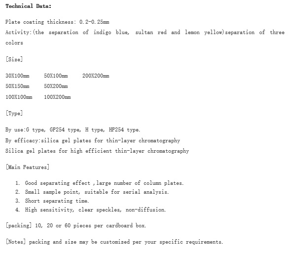 Silica Gel Plates(FSG-SGP)